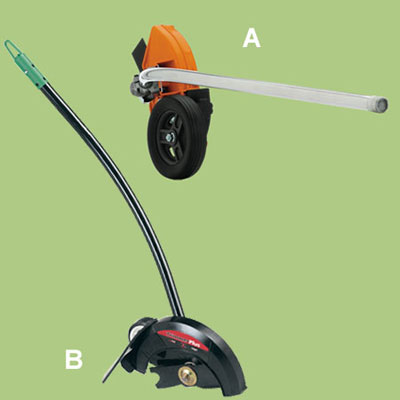 edging accessories for a multihead trimmer