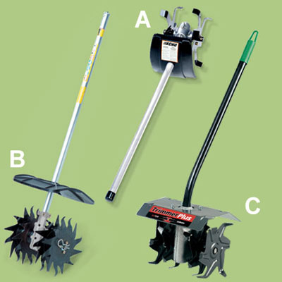 tilling accessories for a multihead trimmer