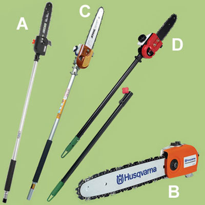 pole saw accessories for a multihead trimmer