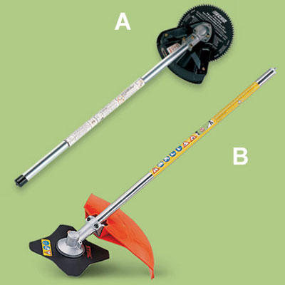 brush cutting accessories for a multihead trimmer