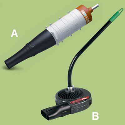 blower accessories for a multihead trimmer