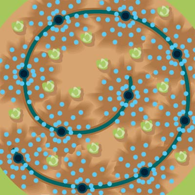 sprinkler hose spray pattern