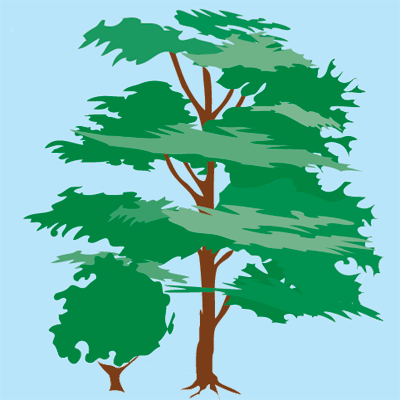 illustration of trees