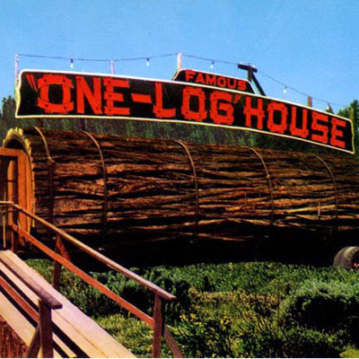 redwood tree log house in northern california