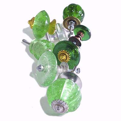 green glass pulls