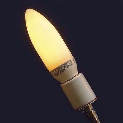 GE compact fluorescent for sconces or chandeliers
