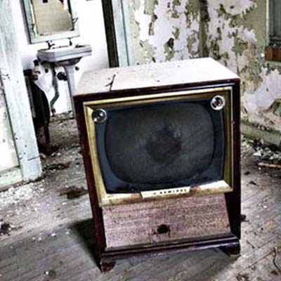 television in abandoned house in South
