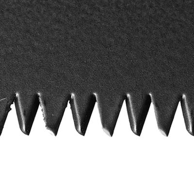 close-up of hybrid saw teeth