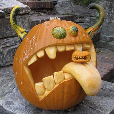 Cannibal Pumpkin  Editors' Picks: Best Pumpkin Carvings Ever  This 