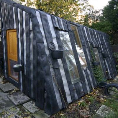 home office made of reclaimed materials
