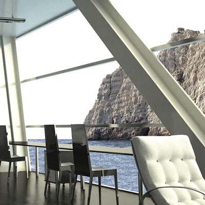 formodesign house on the water in the Mediterranean sea