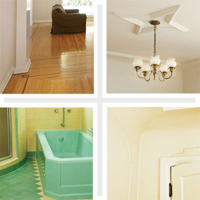 composite of four vintage restoration projects done during the toh tv los angeles house project remodel