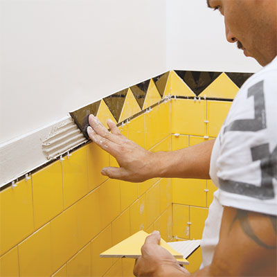sawtooth pattern for bathroom tile restored during the toh tv los angeles house project remodel
