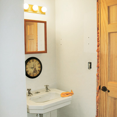 small unfinished bathroom
