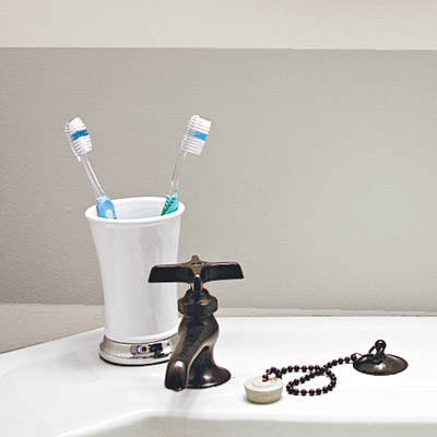 new bathroom faucets in remodeled bathroom