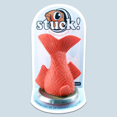 fish shaped bath tub plug wacky bath product