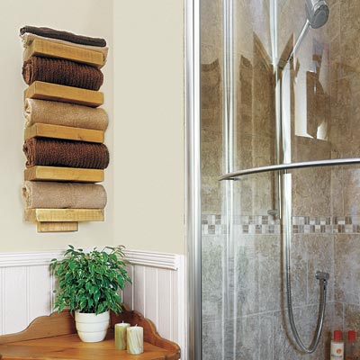 Towel Rack  Bathroom on 23  Make A Rustic Towel Rack   28 Ways To Refresh Your Bath On A