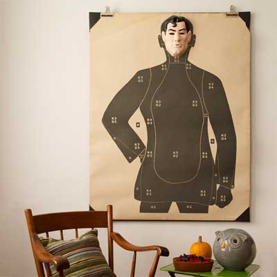 vintage target practice poster salvage style DIY Halloween Party Decoration