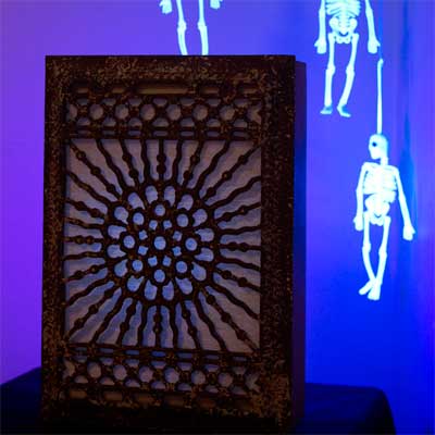 Black-light Box salvage style DIY Halloween Party Decoration