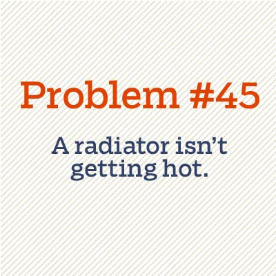 radiator isn't getting hot