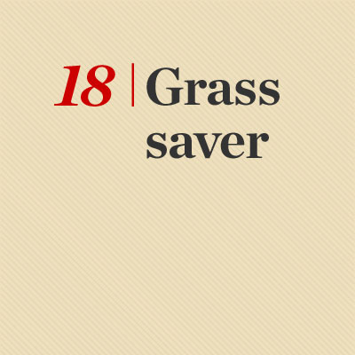 Grass Saver  reader tip to save time and money