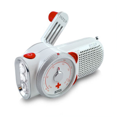 triple duty weather radio by brookstone
