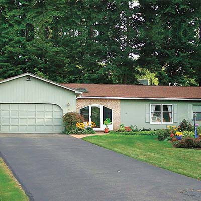 bland ranch house