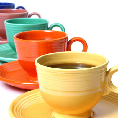 Fiestaware cups and saucers