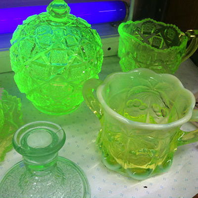 Glowing glassware
