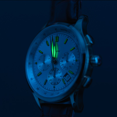Glow-in-the-dark wrist watch