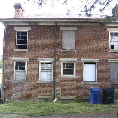 Petersburg, Virginia, cottage after fire