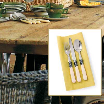 Elegant Flatware in get this look french dining room