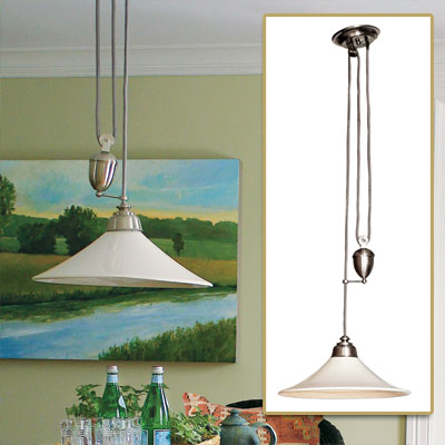 Adjustable Pendant in get this look french dining room