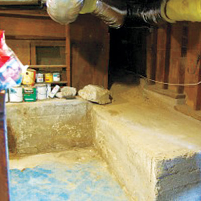 Unfinished storage space