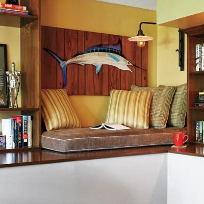 Reading nook in remodeled home office
