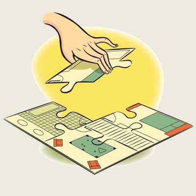 an illustration of puzzle pieces