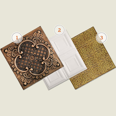 3 ceiling tile choices