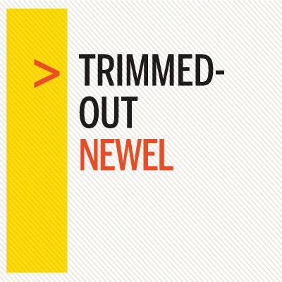 trimmed out newel example of small scale big impact upgrade
