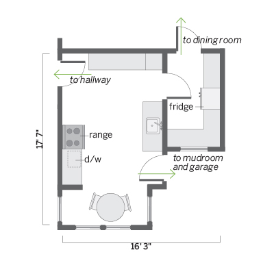 kitchen floor plan