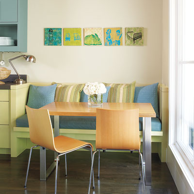 remodeled vintage kitchen with eating nook