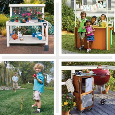 composite of four summer projects