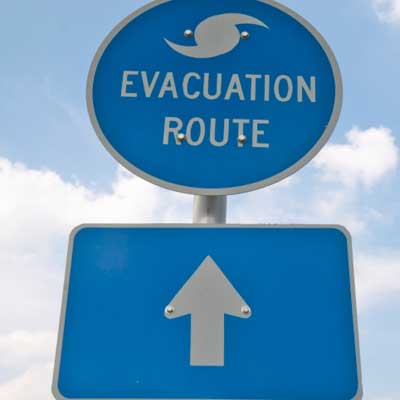 hurricane evacuation sign hurricane irene storm prep
