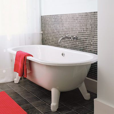 bathroom with vinyl flooring
