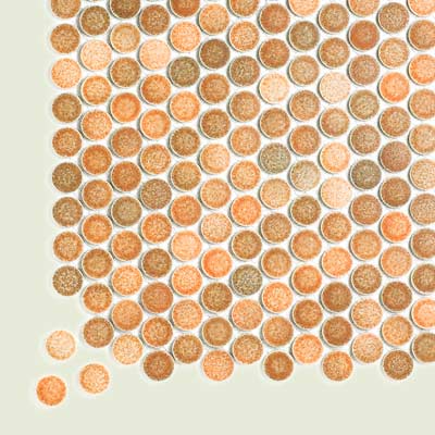 ceramic penny round tile