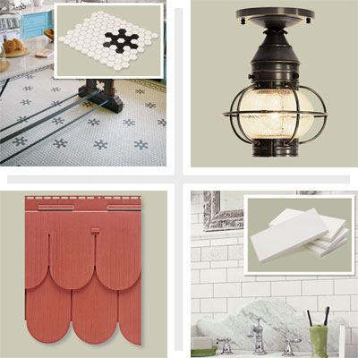 vintage look bathroom with subway tile
