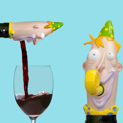 perpetual kid party guy wine topper