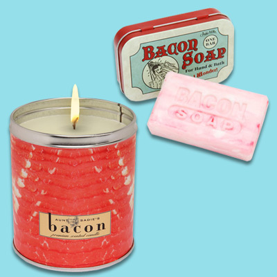 think geek bacon candle and soap