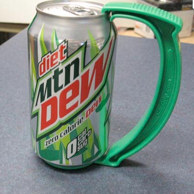 snap on plastic can holder