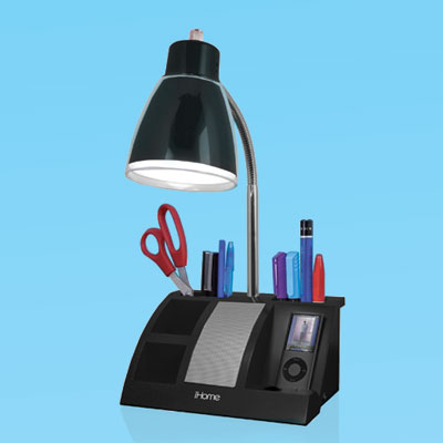a combination desk lamp/organizer