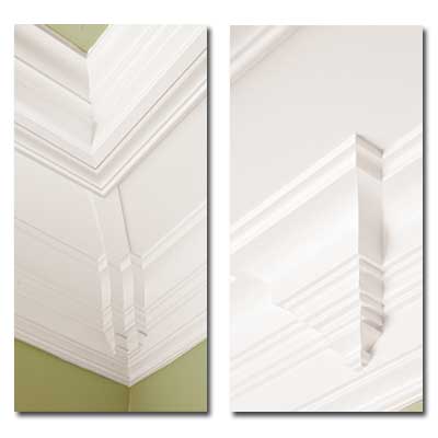 Nursery ceiling nooks with crown molding design